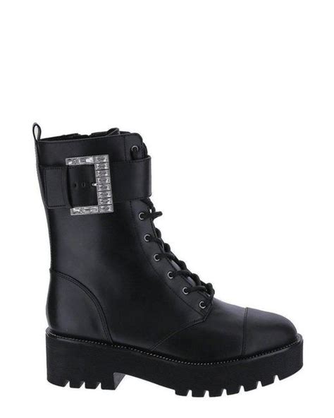 michael michael kors bryce buckled high shaft boots|Bryce Leather Platform Combat Boot .